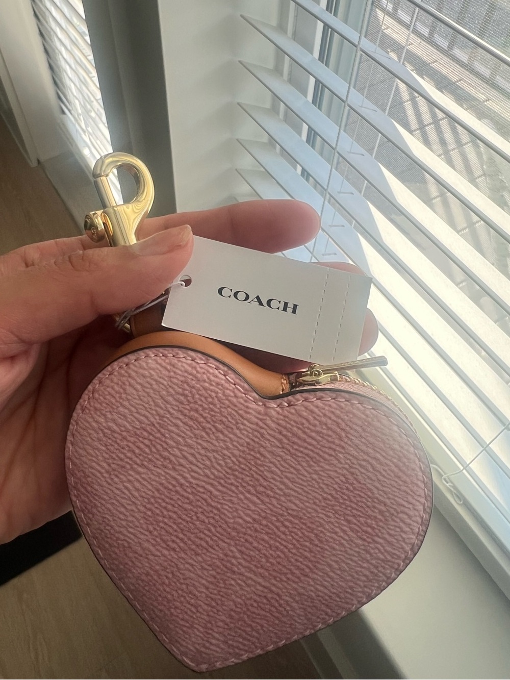 Coach Heart Bag Charm NWT